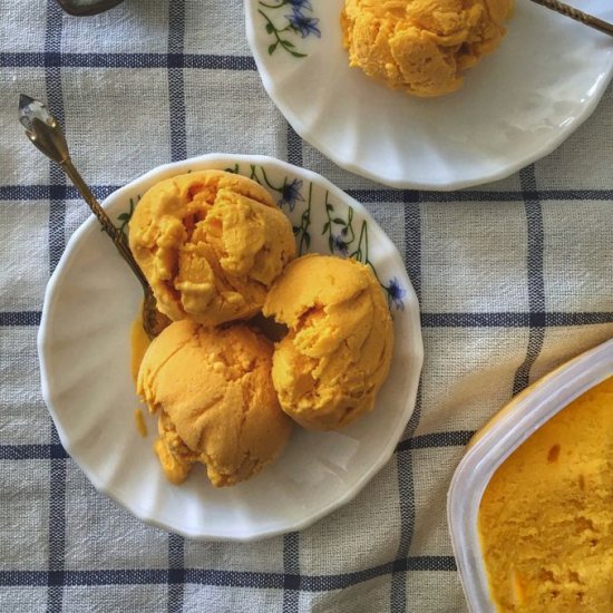 No-Churn Mango Ice Cream