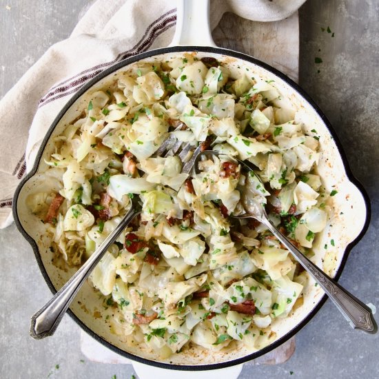 Fried Cabbage with Bacon