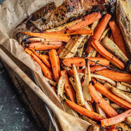 Honey-Roasted Carrots and Parsnips