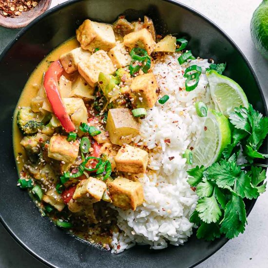 Yellow Tofu Curry Bowl