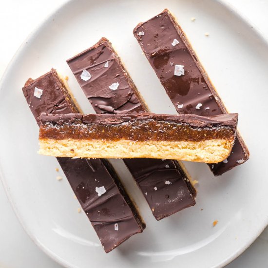 Healthier Homemade Twix Bars