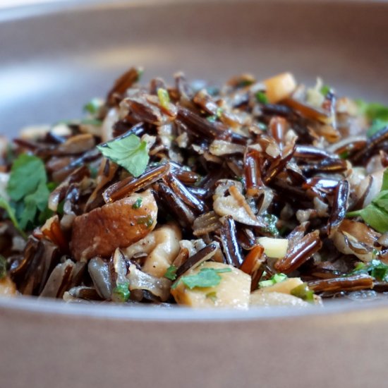 wild rice with mushrooms