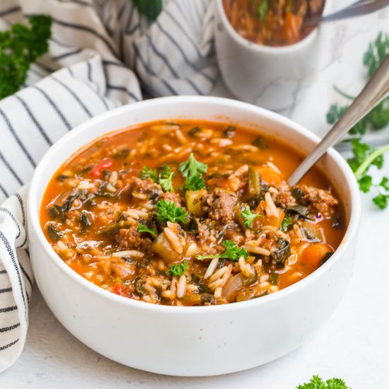 Italian Sausage Soup with Rice