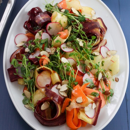 Carrot and Pea Shoot Spring Salad