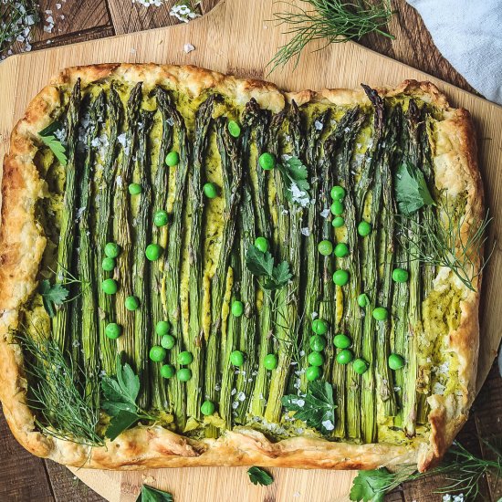 Asparagus Ricotta Galette