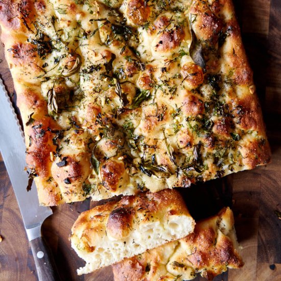 No Knead Overnight Focaccia