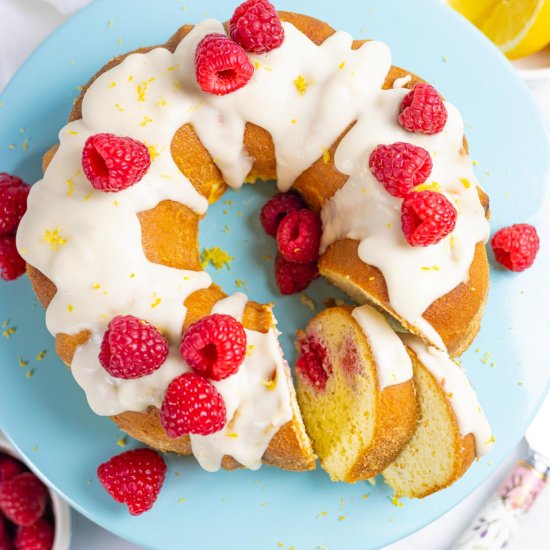 Lemon Raspberry Bundt Cake