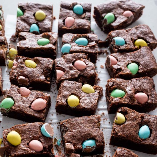 Mini Egg Brownies