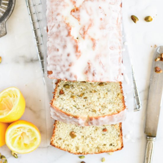 Lemon Pistachio Loaf Cake