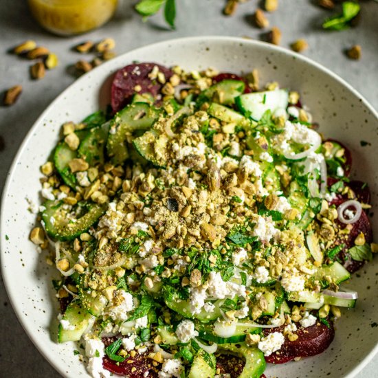 Springtime Beet Cucumber Salad