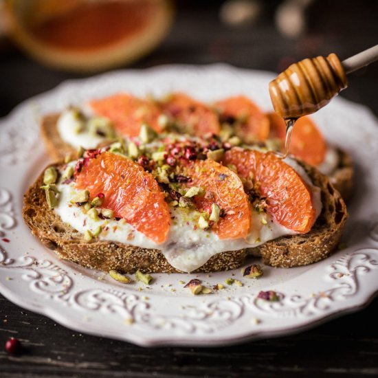 Ricotta Toast with Citrus and Honey