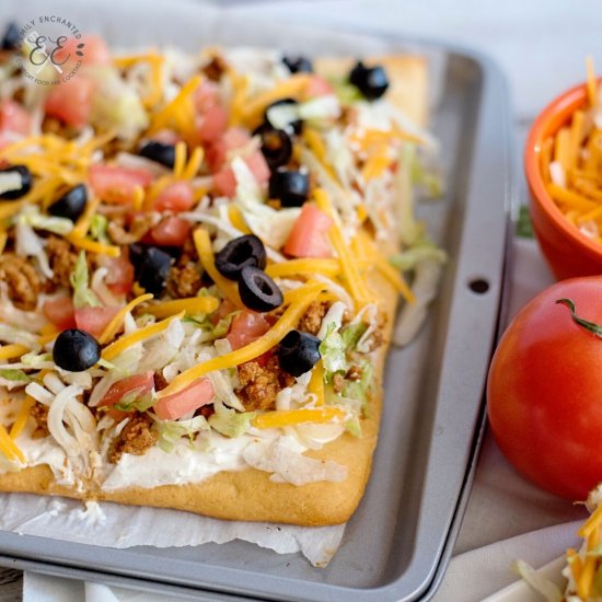 Crescent Roll Taco Pizza