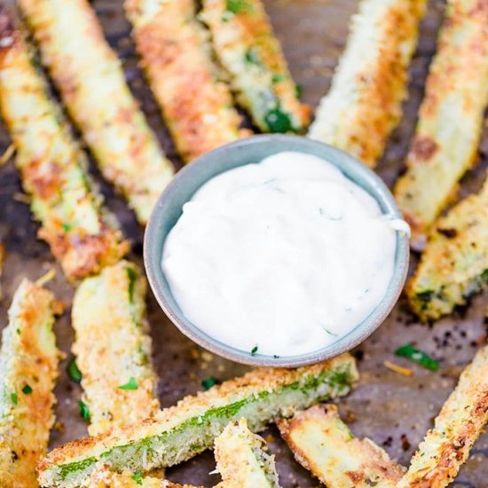 Crispy Parmesan Baked Zucchini Frie