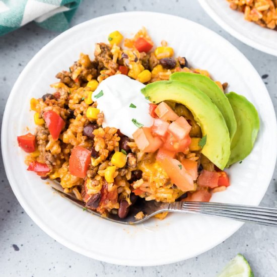 Easy Beef Burrito Bowl