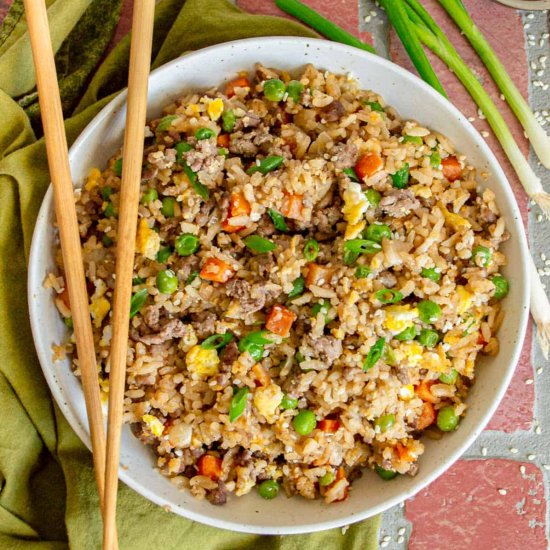 Ground Beef Fried Rice