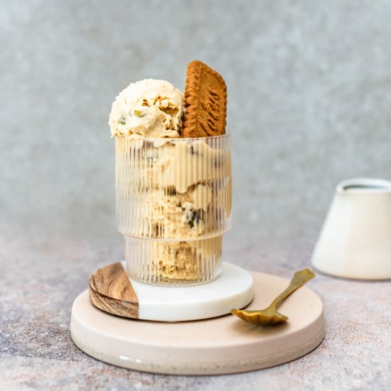 No Churn Biscoff Ice Cream