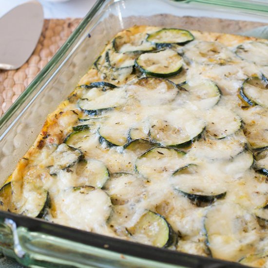 Onion Zucchini Egg White Casserole