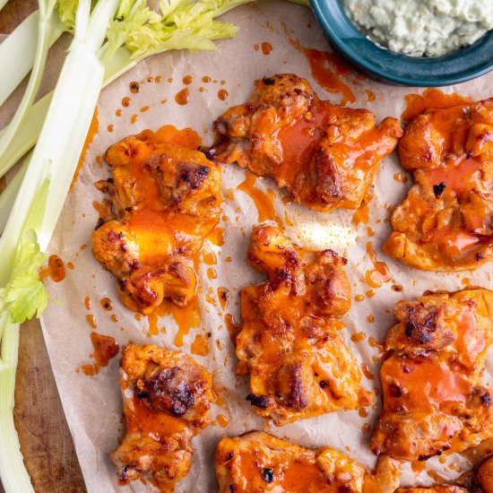 Baked Buffalo Chicken Thighs