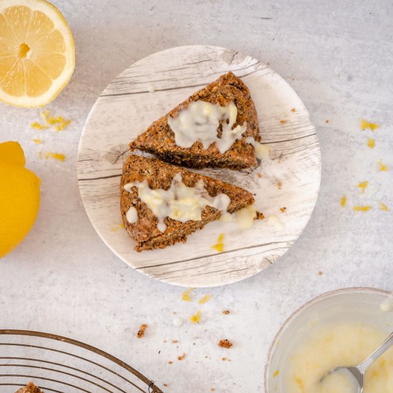 Grain Free Lemon Poppy Seed Scones