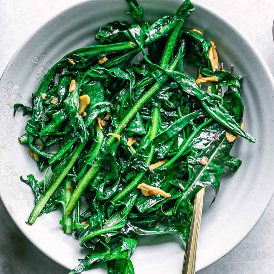 Sautéed Dandelion Greens