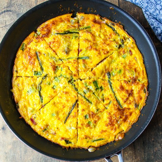 Ham, Cheese & Asparagus Frittata