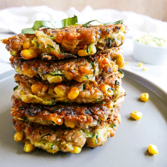 Crispy Zucchini and Corn Fritters