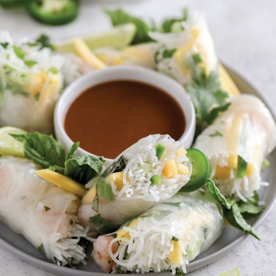 Shrimp and Mango Fresh Rolls