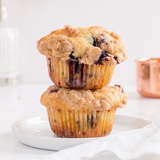 Blueberry White Chocolate Muffins