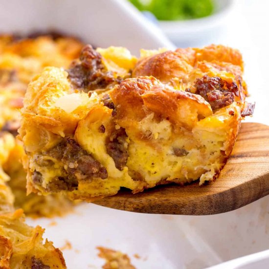 Sausage Croissant Breakfast Cassero