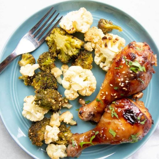 Sheet Pan Chicken Legs & Vegetables