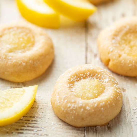 Vegan Lemon Curd Cookies