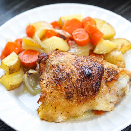 Easy Roasted Chicken Thighs