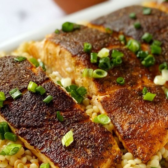 Blackened Salmon with Couscous