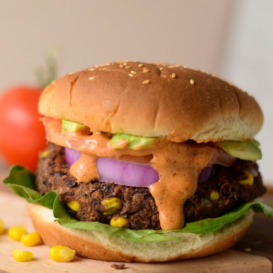 Southwest Black Bean Burger