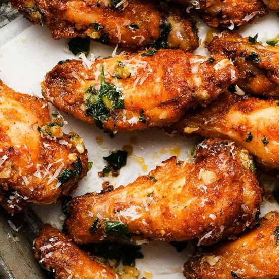 Green Onion Garlic Parmesan Wings