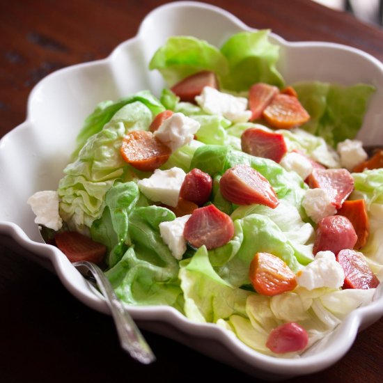 Bibb Lettuce, Roasted Beets, Feta Salad