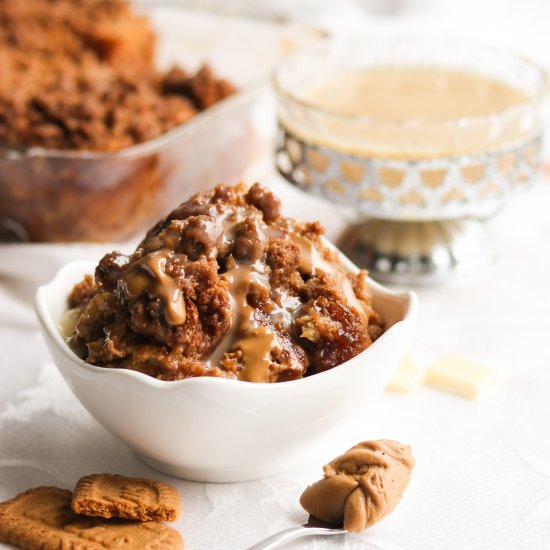 Cookie Butter Bread Pudding