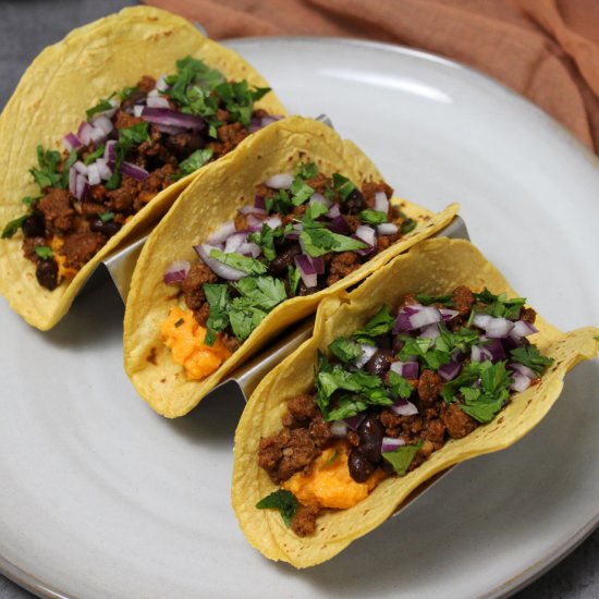 Black Bean & Chorizo Tacos