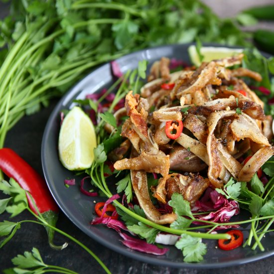 Crispy Pig Ears with Chilli Sauce