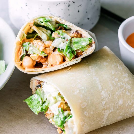 Buffalo Cauliflower Wrap