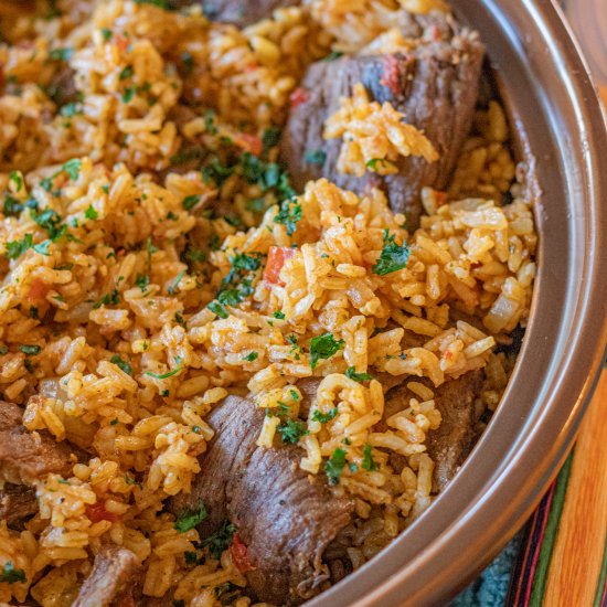 One Pan Latin Beef & Rice