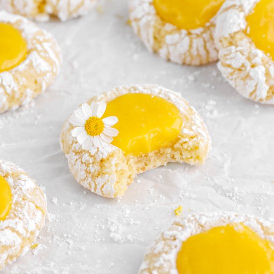 Lemon Curd Thumbprint Cookies