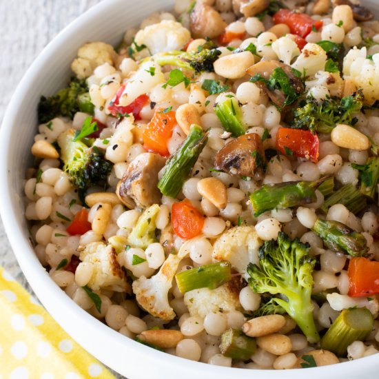 Pearl Couscous with Roasted Vegetab