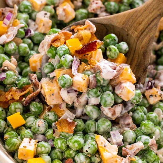 Creamy Pea Salad with Bacon