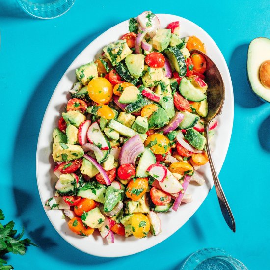 Tomato Cucumber Avocado Salad