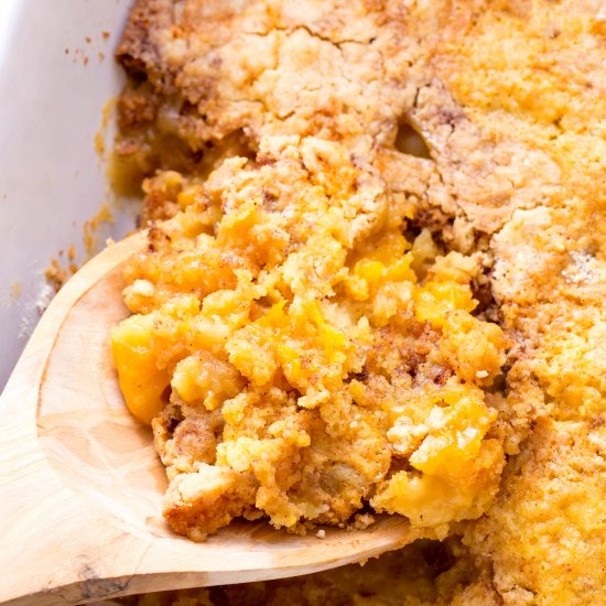 Peach Cobbler with Cake Mix