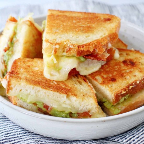 Bacon and Guacamole Grilled Cheese