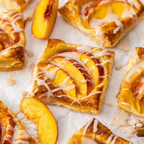 Puff Pastry Peach Tarts