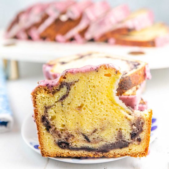 Blueberry Swirl Pound Cake