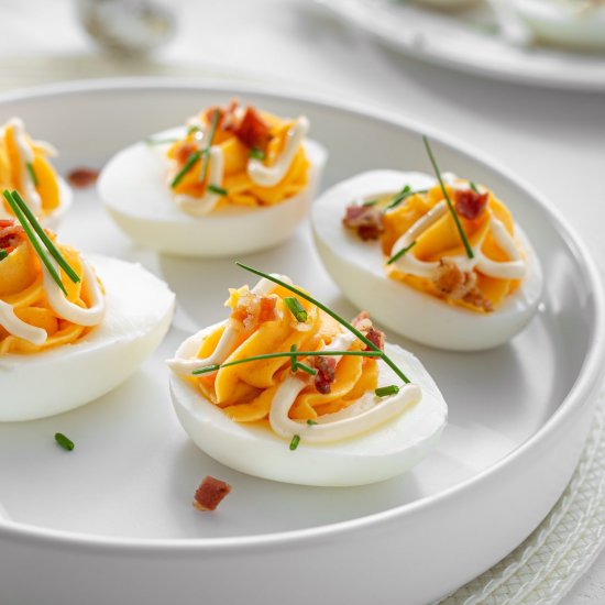 Deviled Eggs with Crispy Bacon